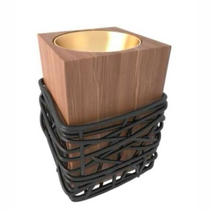 Brûleur d'encens en bois de luxe, Mubkhar arabe moderne, support de Bakhoor en métal doré, vente en gros personnalisée, brûleur d'Oud décoratif pour la maison et le bureau - Product Image 1