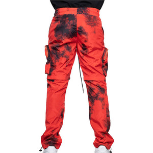 <b>Men</b> Tie Dye Sweatpants Elastic Waist Drawstring Multiple Pockets Street Style Lightweight Breathable <b>Summer</b> <b>Pants</b> - Product Image 5