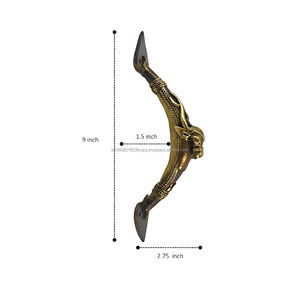 Fabriqué à la main 9 pouces en laiton taureau poignée de porte Art Style Tribal pour armoire de maison classique poignée de porte principale meubles anciens inde - Product Image 3