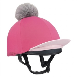 Funda para Casco de Equitación de Acero Inoxidable Rosa y Nailon con Pompón y Visera, Personalizable, Marca ODM - Product Image 1