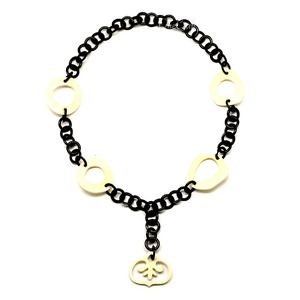 สร้อยคอเขาควายใส่ได้ทั้งชายและหญิงมีสไตล์โซ่เชื่อมแบบคลาสสิกสำหรับงานครบรอบแฟชั่นและของขวัญเครื่องประดับทำมือ - Product Image 1