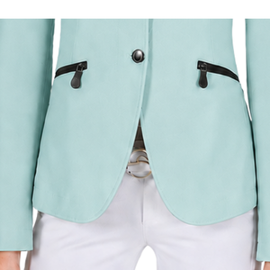 Veste d'équitation vert menthe pour femme, blazer d'équitation sur mesure, manteau élégant pour concours d'équitation, vêtements sur mesure en gros - Product Image 5