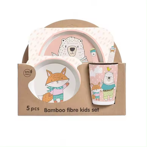 Vajilla de silicona para bebés para niños, plato de plástico reutilizable con diseño de dibujos animados para recién nacidos, hora de almuerzo escolar, Vietnam - Product Image 2