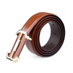 Cinturón de Cuero Genuino de Vaca Personalizado ODM de Marca Propia, Cinturón de Lujo para Hombre, Precio al por Mayor, Cinturón de Cuero Real de Lujo para Hombre de Doble Cara - Product Image 6