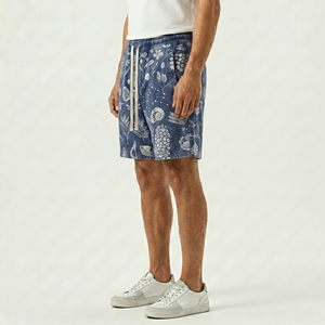 Men's Solid Casual Acid Wash Canvas Mid Waist Breathable <b>Quick</b> <b>Dry</b> Eco-Friendly High-quality Drawstring <b>Shorts</b> - Product Image 5