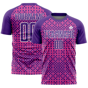 เสื้อวอลเลย์บอลลายจุดสีชมพูฟ้าแบบกำหนดเองสำหรับผู้ใหญ่ แขนสั้น ระบายเหงื่อได้ดี พิมพ์ลายแบบ Sublimation ชุดทีมแบบสั่งทำพิเศษ - Product Image 4
