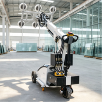 Robot de manutention de verre pour murs-rideaux, électrique, autopropulsé, à aspiration sous vide