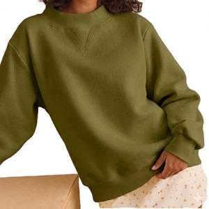 Sudadera de Cuello Alto para Mujer, Clásica, Lisa, de Manga Larga con Cuello Alto, Logotipo Personalizado, Tejido Transpirable y Ajustable - Product Image 5