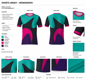 Maillot de sport personnalisé à sublimation, manches courtes, col rond, impression de logo personnalisé - Product Image 4
