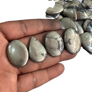 Lot en gros de 100 % pierres précieuses naturelles faites à la main, cabochons ovales en pyrite, pierres pour la fabrication de bijoux, pierres précieuses en vrac, meilleur prix - Product Image 5