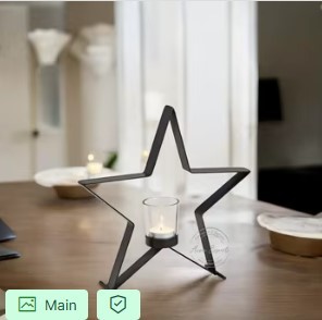 Antique Finish Metal Barn <b>Star</b> Iron Plaque for Wall <b>Hanging</b> Decor - Product Image 5