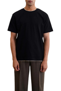 Conjunto de Camiseta y Pantalones Cortos de Punto Azul Sólido para Hombre, Ligero, Transpirable, Informal, de Dos Piezas - Product Image 4