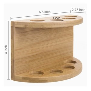 Handicraft Wooden Toothbrush Holder Stand 4 Slot Natural Wood Toothbrush Storage Organizer For <b>Bathroom</b> <b>Decor</b> Wholesale - Product Image 5
