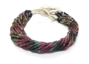 Perles rondes lisses en tourmaline naturelle multicolores 4,5-5 mm, perles de pierres précieuses en tourmaline multicolores pour la fabrication de bijoux par un grossiste indien - Product Image 6
