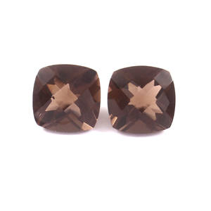 Cuarzo Ahumado Natural Marrón de 16x16 mm, Corte Cuadrado Cojín, Facetado, Calibrado, Calidad AAA, para Fabricación de Joyas, Lote al por Mayor - Product Image 4