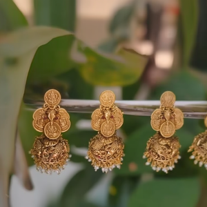 18K Gold Plated Titanium Pearl Cross Pendant Earrings-Religious Classic Trendy Jewelry - Product Image 3