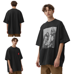 Camiseta Premium para Hombre, 100% Algodón Suave, 320g, Dobladillo en Capas, Corte Holgado, Cuello Redondo, Manga Corta, Estampado Gráfico, Estilo Urbano - Product Image 1