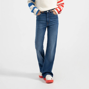 Pantalones Vaqueros de Pierna Ancha para Mujer, Diseño de Alta Calidad, Lavado a la Piedra, Personalizados, Hechos en Pakistán, OEM - Product Image 3