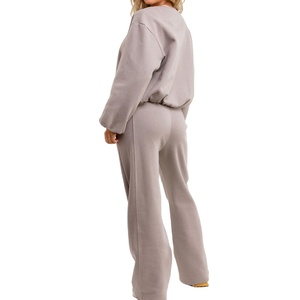 Outfitize International Wholesale Women Tracksuit Ribbed Knit Seamless High Waisted Leggings and Top Set Custom Logo Fitness - Product Image 3
