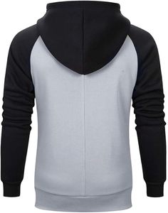 Sweat à capuche athlétique 320 GSM pour homme, 6 couleurs au choix, multicolore, pour l'hiver, l'entraînement, la gym, la course à pied, avec col à cordon - Product Image 2