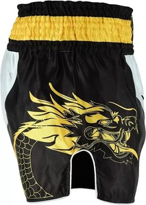 Shorts de Muay Thai con diseño personalizado, tela satinada, transpirable, ligero, para entrenamiento en el gimnasio, cintura elástica, ropa deportiva para hombres y mujeres - Product Image 3