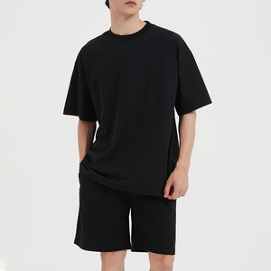 Ensemble T-shirt et short deux pièces personnalisé pour homme, best-seller, polyester/coton, respirant, décontracté pour l'été - Product Image 4