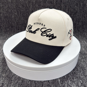 Custom Wedding Gift 5 Panels 3D Embroidery Logo Custom Gorras <b>Hat</b> Two Tone Baseball Cap <b>Flat</b> or Curved Brim Fashion Sport Cap - Product Image 4