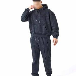 Survêtements d'hiver techniques légers pour hommes, personnalisés par le fabricant, avec fermeture éclair intégrale, en molleton 100 % coton, avec poche sur la manche - Product Image 1