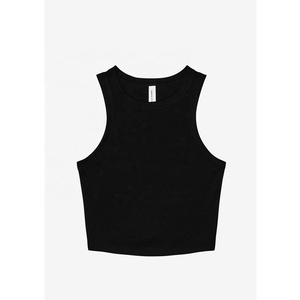 Women Knitted 100% Cotton Eco-Friendly Solid Color Halter Neck Crop Tank <b>Top</b> Casual Hip Hop Style Green - Product Image 1