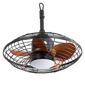 Ventilatore da soffitto a LED da 20 pollici con montaggio a downrod, 18W, 3CCT, pale in ABS, gancio di sospensione per esterni, patii e pergole, motore DC - Product Image 1