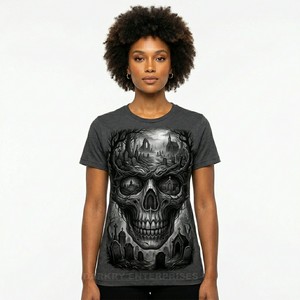Fabricante de Camisetas con Diseños Gráficos Vintage Personalizados, Camiseta con Estampado de Artista de Tatuajes de Zombis, Camiseta de Algodón Estilo Urbano, Venta al Por Mayor, Suministro de Logotipos Personalizados - Product Image 4