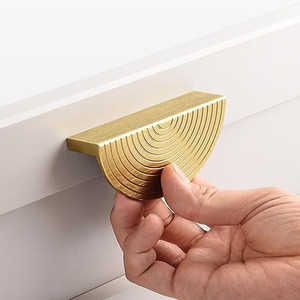 Brass <b>Drawer</b> <b>Pulls</b> For Cabinet Handles Traditional Retro Cabinet <b>Pull</b> 3 Hole Center for Kitchen Cupboard Bathroom Dresser <b>Pulls</b> - Product Image 1