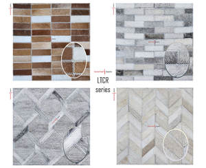 Grands tapis de salon modernes de style européen, décoration intérieure, dernières créations, tapis en cuir brodé à poils longs, vente en gros Inde - Product Image 6