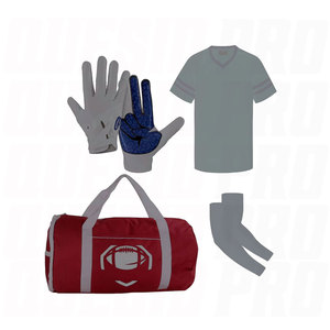 Paquete de Uniforme de Fútbol Americano, Sublimación, Guantes, Camiseta, Mangas para Brazos, Bolsas, Ropa Deportiva Completa para Equipo - Product Image 4