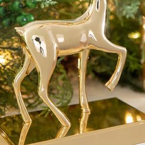 Soporte para Calcetines Navideños con Forma de Reno Dorado, Gancho Metálico para Colgar Calcetines en la Chimenea, Decoración Navideña para el Hogar - Product Image 6