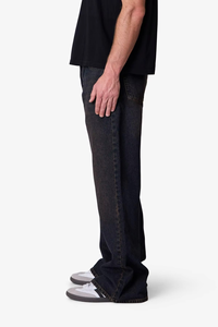 Jeans en denim pour hommes de haute qualité, personnalisés en coton, marque américaine Highstreet, taille mi-haute, coupe évasée, respirants, lavage vintage, style Y2K - Product Image 4
