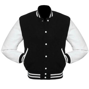 Chaqueta Universitaria de Béisbol Personalizada para Hombre, Chaqueta Varsity de Invierno, 100% Lana, Bordado Chenille, Transpirable, Decoración Frontal con Cristales - Product Image 1