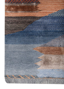 Alfombra Rectangular Abstracta Hecha a Mano con Lana, Bambú y Seda, Ecológica, Resistente a las Manchas, de 9x12, para Sala de Estar o Pasillo - Product Image 4