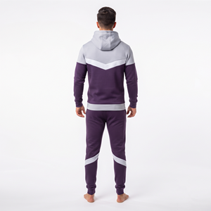 Ensemble de survêtement pour homme, pantalon de jogging en polyester personnalisé à trois tons, coupe régulière, vêtements de sport décontractés, ensemble de jogging deux pièces - Product Image 2