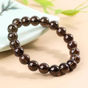 Natural Smoky Quartz <b>Bracelet</b> Brown Quartz <b>Beaded</b> <b>Bracelet</b> For Healing Reiki Energy Jewelry Wholesale 8mm - Product Image 2