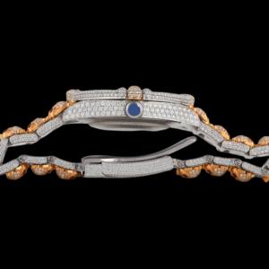 Exclusivo Collar de Calavera con Incrustaciones de Diamantes Moissanite Redondos, Joyería Fina Hecha a Mano para Hombre, Estilo Hip Hop, Aspecto Premium para Cualquier Evento - Product Image 5