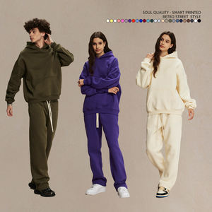 Conjuntos de Ropa Cálida para Hombre y Mujer, Otoño-Invierno, Sudadera con Cierre y Cuello Alto, Pantalones, Chándales Cálidos, Camisetas Deportivas para Hombre - Product Image 2