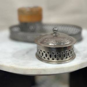 ชุดเครื่องหอมโลหะหรูหราพร้อมถาดใส่เครื่องเผาบาโคหรือกล่องใส่เครื่องหอมอาหรับ - Product Image 4