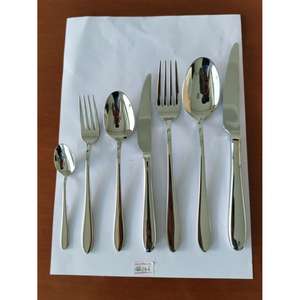 Juego de cubiertos de acero inoxidable reutilizables, estilo delgado, 4 piezas, para suministros de restaurante - Product Image 3