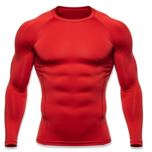 High Quality Men Compression Gym Rash Guard Long Sleeve Fitness Sportswear Surfing <b>Suit</b> Breathable Anti-Bacterial Anti-UV UPF50+ - Product Image 5