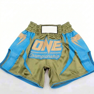 กางเกงชกมวยพิมพ์โลโก้ One Championship แบบสั่งทำได้ 男女 ใส่ได้ ใช้สำหรับฝึกซ้อม MMA แห้งเร็ว ระบายอากาศได้ดี ผลิตจากโพลีเอสเตอร์ ราคาขายส่ง - Product Image 5