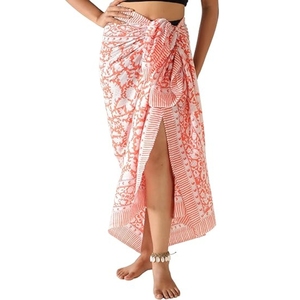 Women Minimalist <b>Sheer</b> Chiffon Pareo Wrap <b>Bikini</b> Beach Cover Up - Product Image 1