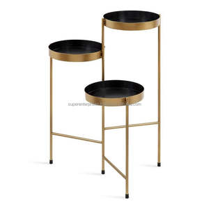 Macetero Metálico de Primera Calidad con Soporte para Decoración de Interiores en Hogares Contemporáneos - Product Image 3