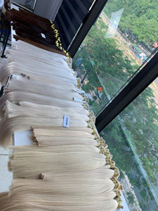 Hot Selling Bulk Virgin Vietnamese Raw Human Hair Extensions Light Machine Double Cuticles Aligned Natural Straight <b>Bleached</b> - Product Image 6