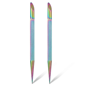 Herramienta de Manicura de Acero Inoxidable Multicolor, Palito para Quitar Esmalte de Uñas, Cortador de Esmalte, Empujador de Cutículas Profesional - Product Image 1